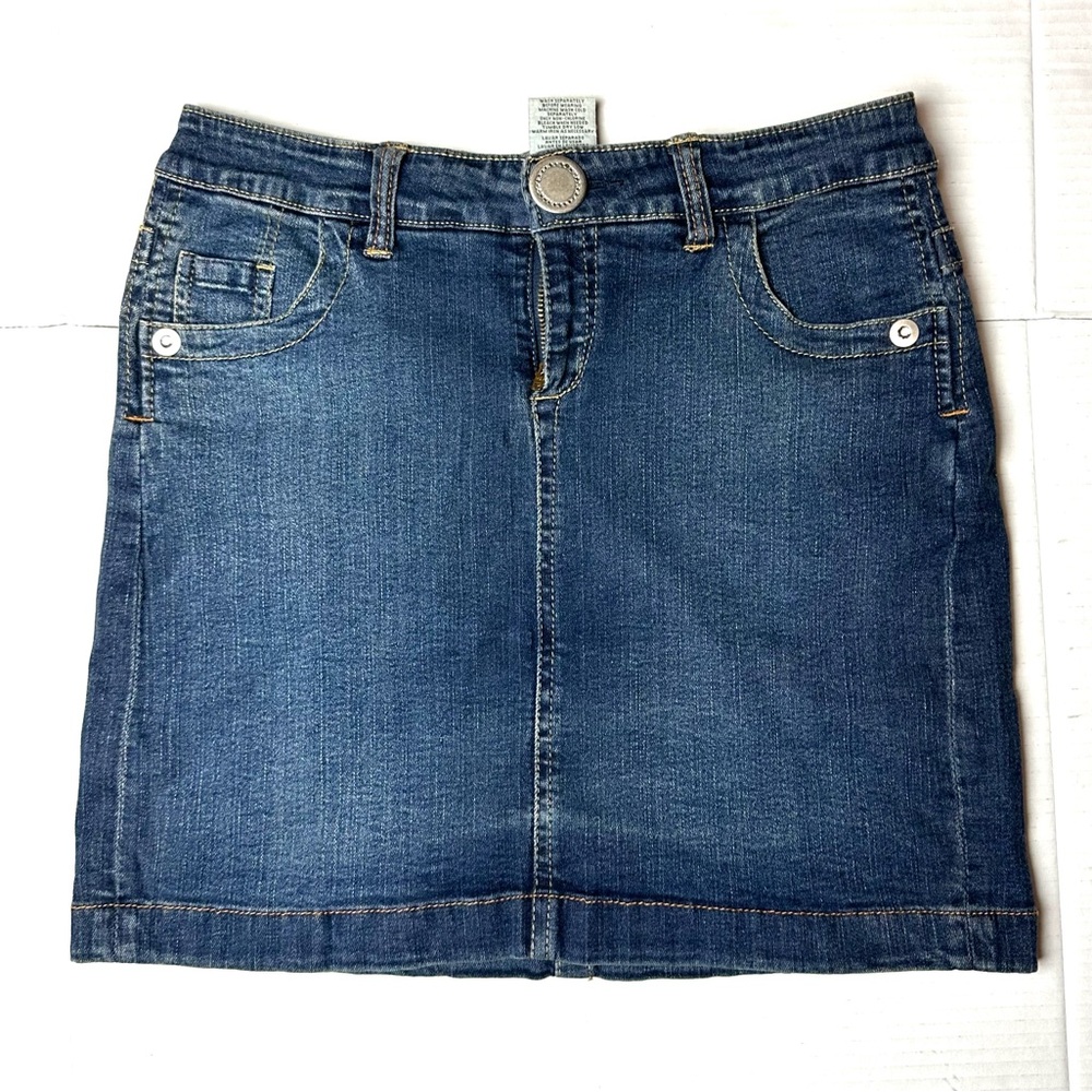 Vintage No‎ Boundaries Womens Juniors 5 Denim Jean Mini Short Skirt Y2K 90s